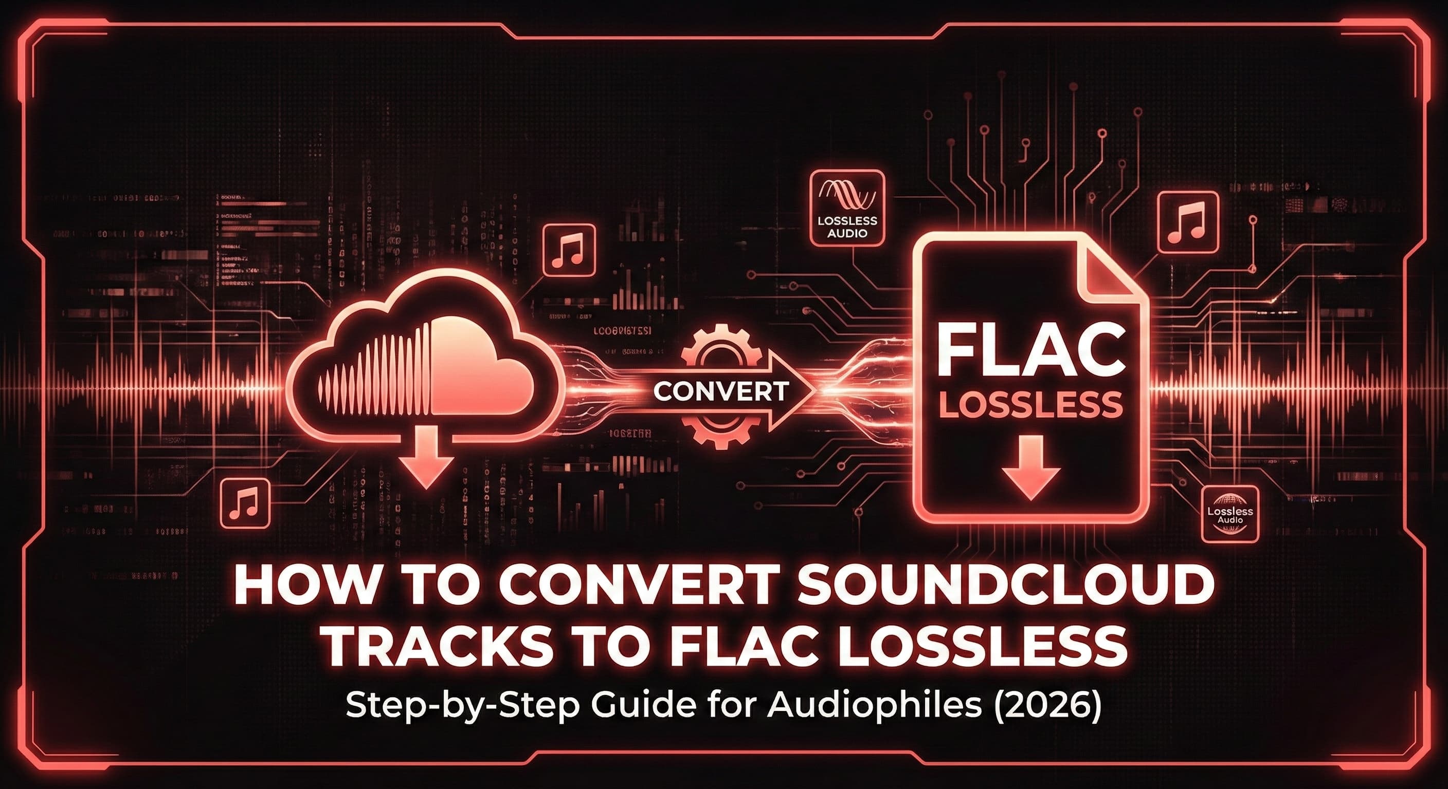 How to convert SoundCloud tracks to FLAC lossless - Soundverter guide for audiophiles and DJs. Download SoundCloud in FLAC for CD-quality audio with no extra compression.