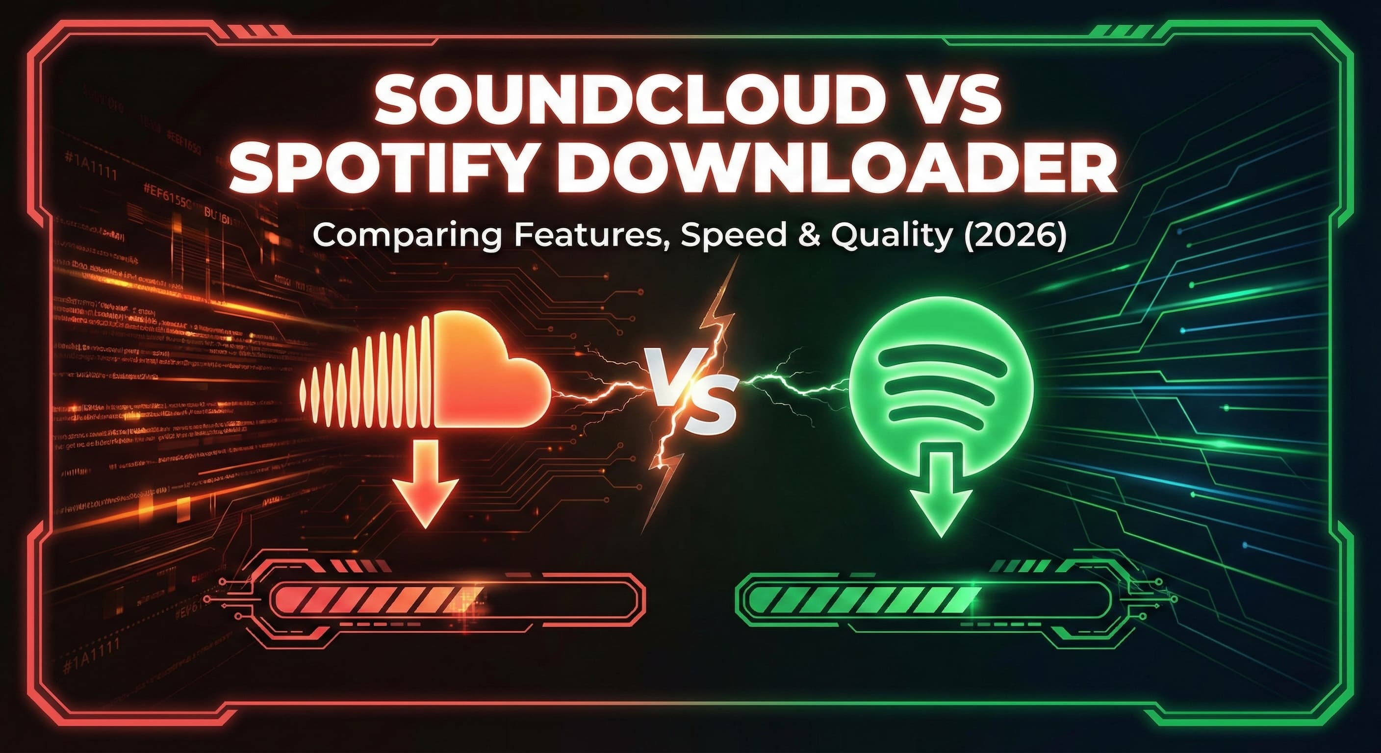 SoundCloud vs Spotify downloader comparison - Soundverter supports both platforms with high-quality audio, full metadata, and one unified tool for your music library.