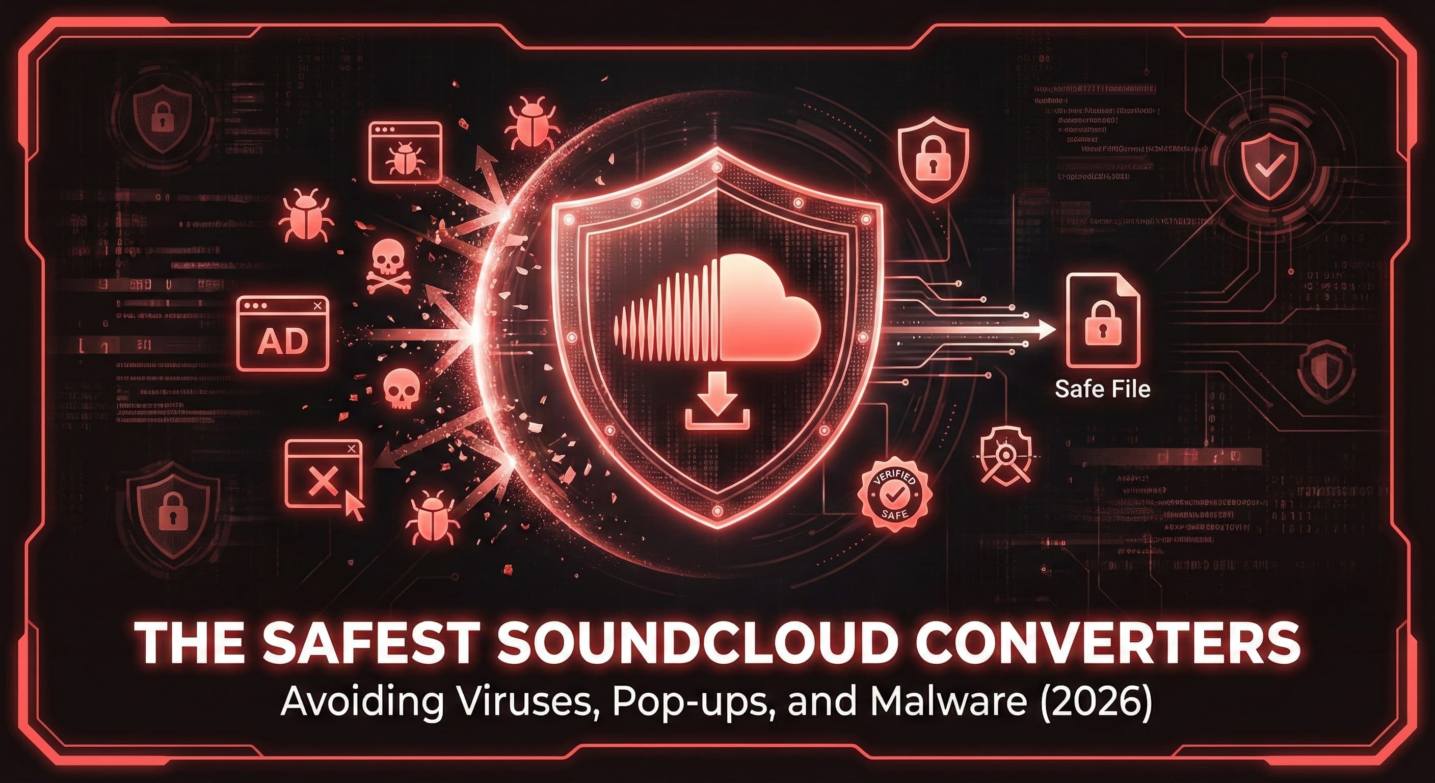 The safest SoundCloud converters - avoid viruses and pop-ups. Soundverter offers secure, ad-free SoundCloud to MP3 downloads with no malware or redirects.